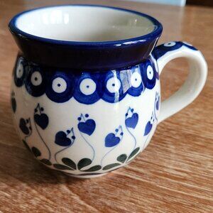 Polish Pottery Bubble Mug Boleslawiec Handmade in Poland
